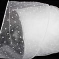 thumbnail image 2 of The Ribbon People White Polka Dotted Wired Craft Ribbon 4" x 40 Yards, 2 of 2