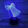 thumbnail image 1 of Petite Veilleuse 3d Nœud Papillon Cloche Led Lampe de Table Colorée Noël, 1 of 2