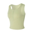 thumbnail image 5 of KelaJuan Women Crop Henley Tank Tops Summer Solid Color Sleeveless Basic Party Vest Streetwear, 5 of 6