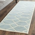 thumbnail image 4 of SAFAVIEH Chatham Collection 6' x 9' Blue/Ivory CHT755B Handmade Geometric Premium Wool Area Rug, 4 of 10