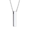 thumbnail image 4 of Collar de de cremación cuboide, para cenizas Colgante de medallón hecho a mano de acero inoxidable Plata Zulema Collar de urna de cremación, 4 of 8