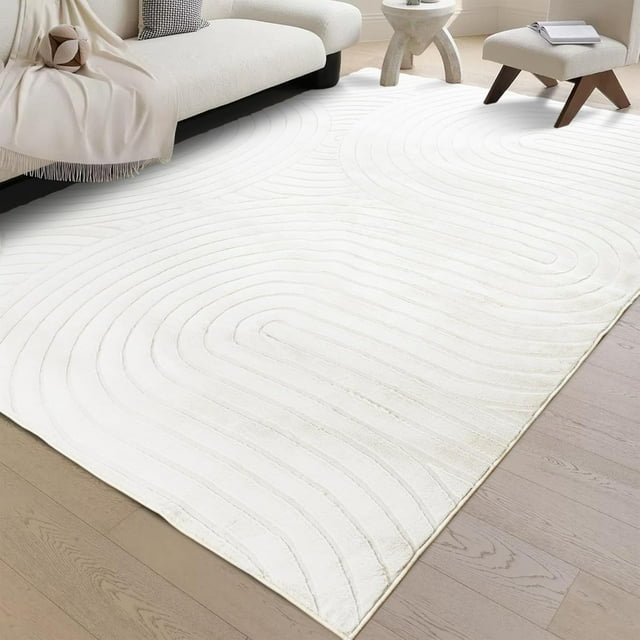 7X9 Washable Vintage Area Rug Boho Distressed Design Non-Shedding Carpet Easy Care Ideal for High Traffic Areas (Brick/Beige, 7x9)