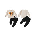 thumbnail image 2 of Baby Toddler Boy Fall Outfits 0 6 12 18 24 Months 2T 3T Long Sleeve Letter Embroidery Sweatshirt + Pocket Pants Set Spring Clothes, 2 of 9