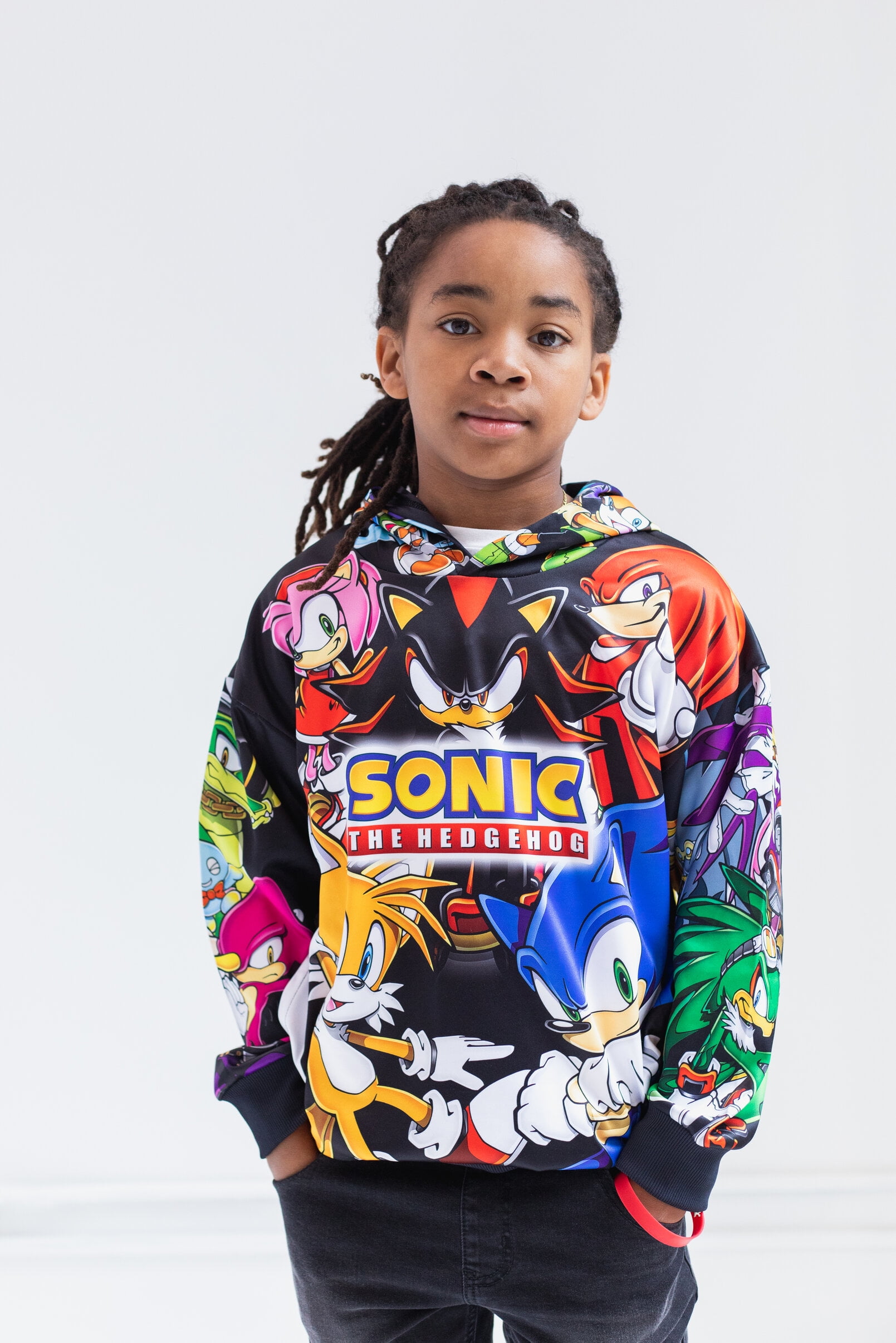 SEGA Sonic the Hedgehog Tails Shadow Kids Fleece Pullover Hoodie