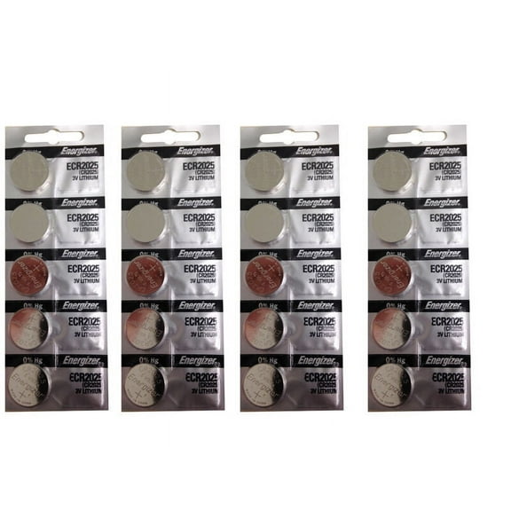20 Pcs Energizer ECR2025 CR2025 2025 3V Lithium Button Cell Batteries