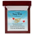 thumbnail image 5 of To My Navy Wife I Know the Distance is Hard Inseparable Necklace, 5 of 20