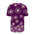 thumbnail image 5 of Nmnitkp Women's Tops, Tees & Blouses Polka Dot Print Asymmetrical V-Neck Short Sleeve T-Shirt, Casual Loose Fit Spring Summer Tops for Daily Wear Dark Blue,XL, 5 of 5
