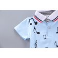 thumbnail image 2 of Mistaha Spring and Summer Leisure Note Children Clothing Children Two-piece Pants Suit Light Blue, 2 of 8