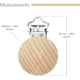 thumbnail image 2 of Juego de 10 pinzas de madera de haya de alta calidad, pinzas para chupete, pinzas para chupete, pinza de madera natural (sin orificio), 2 of 5