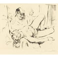 thumbnail image 2 of Lovis Corinth 16x15 Gold Ornate Wood Frame and Double Matted Museum Art Print Titled - Prophecy (Prophecy) (1914), 2 of 4