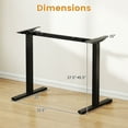 thumbnail image 3 of Costway Electric Standing Desk Frame with LED Display Memory Positions for 40"-48" Desktop Black, 3 of 10