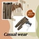thumbnail image 5 of sweethay Camisa de piezas para mujer, pantalones, conjunto de patrón de empalme, camisa chal, Retro, informal, ligero, portátil, ropa para conjuntos de ropa Blanco Gris Caqui 2 sweethay AP013495-20, 5 of 6