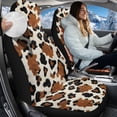 thumbnail image 2 of Uorisanigo Car Front Seat Cover Set High-Back Seat Cushion Soft and Comfortable Brown Cheetah Leopard Print Automotive Seats Covers Universal Fits for Most Cars,Trucks,SUVs,Vans,2pcs, 2 of 7