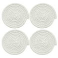 thumbnail image 1 of 4 Pcs Manteles Individuales Redondos Trenzados, Manteles Tejidos de 4.3" para Decoración de Cocina (Blanco), 1 of 7