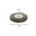 thumbnail image 4 of Brosse à Roue en Fil d'Acier Inoxydable Plat 3 Pouces pour Broyeur d'Angle 1/4 Po Alésage, 4 of 8