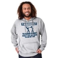 thumbnail image 3 of Warning To Avoid Injury Funny Cartoon Hoodie Hooded Sweatshirt Men Brisco Brands M, 3 of 6