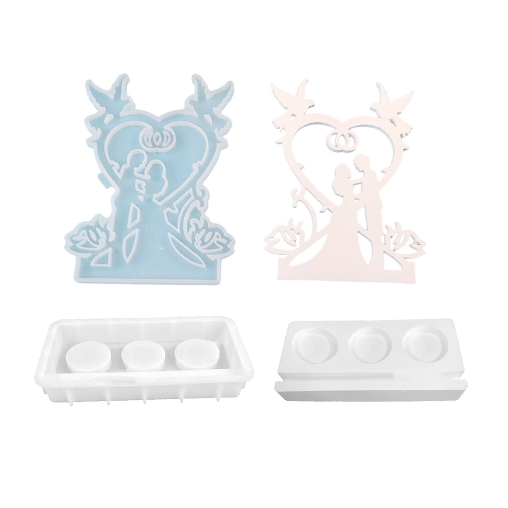 lanema Flexible Silicone Mold Crafting Moulds Easy Demolding Moulds Silicone Candle Holder Molds Wedding Candle Base Molds