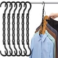 thumbnail image 1 of BRILLAR Colgador mágico: 6 ganchos, vertical y horizontal, organizador giratorio de 360°, 3 veces más ahorro de espacio, 1 of 3