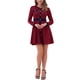 thumbnail image 1 of Vestido A-Line Elegante de Cuello Redondo con Botones de Houndstooth para Mujeres INSPIRE CHIC XL 1, 1 of 6