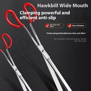 Heavy Duty Stainless Steel Crab Tongs for Live Crabs - Professional Crab Grabber Clamp with Non- Handle for Cooking, BBQ & Seafood Handling