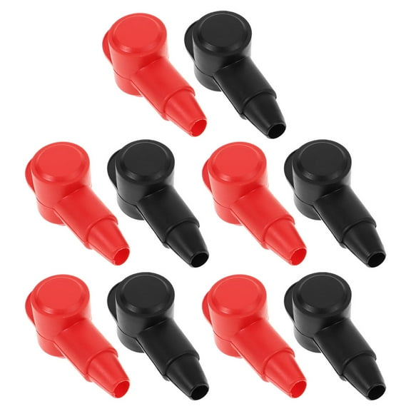 10pcs Battery Terminal Protective Caps Rubber Covers For Battery Terminals Flexible Battery Terminal Protector Electrical Battery Connection Insulator