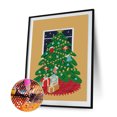 thumbnail image 3 of Cuadros Decorativos Pintura redonda muñeco de nieve bordado de diamantes Kit de punto Ehuebsd de cruz pintura de taladro de forma especial Kit de diamantes muñeco de nieve, 3 of 9