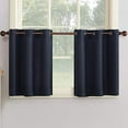 thumbnail image 2 of No. 918 Nathan Casual Textured Semi-Sheer Grommet Kitchen Curtains, 56"x36", White, 2 of 5