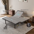 thumbnail image 2 of ESHINE Adjustable Bed Frame with 12 inch Split Queen Top Gel Memory Foam Mattress, Massage, USB Ports, Underbed Light, Head and Foot Incline, Grey Split Queen, 2 of 9