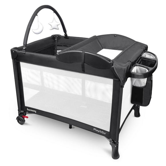 Harmony 0801006NTL Play & Go All-in-One Playard, Black