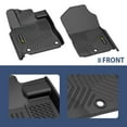 thumbnail image 3 of 3D Molded Car Floor Mats TPE All Weather Liners Black Fit For 2014-2021 Toyota Tundra Crew Cab Max, 3 of 10