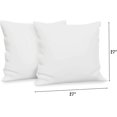 thumbnail image 4 of Euro Square Pillow Insert 27" x 27" (Pack of 2, White), Decorative Bed Pillow Insert, Fiber Fill with Premium Polyester Cover, 4 of 7