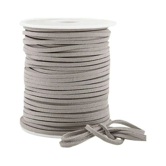 1 Roll Leather Jewelry Making Cord Portable Replacement DIY Trimmable Solid Color Tear-resistant Necklace Anklet Thread Pipe Silver
