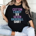 thumbnail image 2 of Cotton Candy Six Seven Baseball T-Shirt – Colorful Game Day Tee for Fans, Soft Athletic Graphic Shirt, 2 of 5