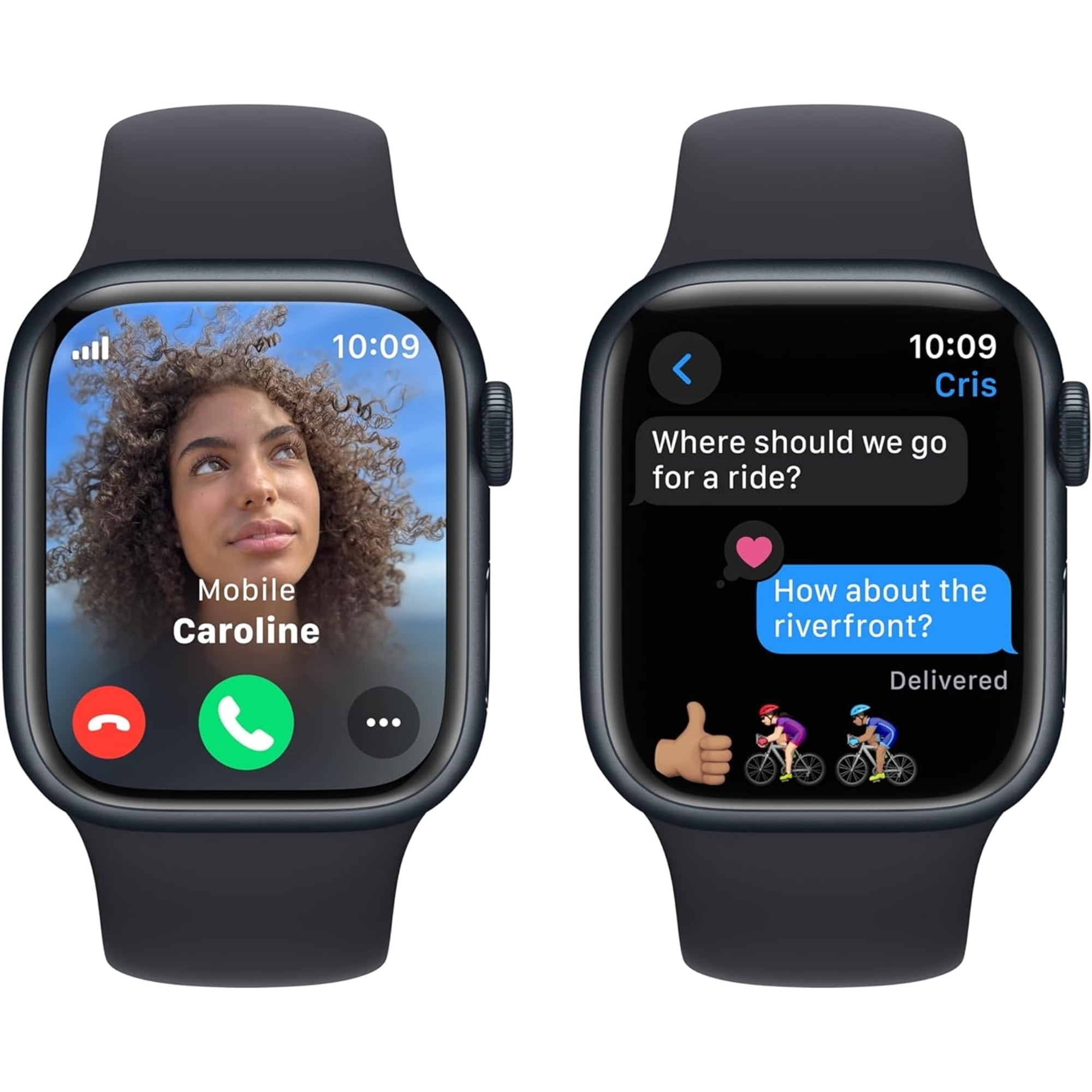 Restored Apple Watch Series 9 (GPS+Cellular, 41mm) - Black Aluminum Case - Midnight Sport Band (Refurbished)