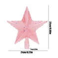 thumbnail image 2 of White Star Tree Topper - Pink 3D Glitter Shatterproof Plastic Xmas Tree Top Star for Holiday Decorations - Waterproof Five-Pointed Christmas Ornament for Home Or Party (White), 2 of 2