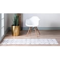 thumbnail image 4 of Unique Loom Dots Matrix Trellis Rug White/Gray 3' x 10' Runner Geometric Coastal Perfect For Bathroom Hallway Mud Room Laundry Room, 4 of 4