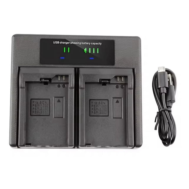 PSP-1000 Cargador de Batería Dual PSP-2000 PSP-3000 para Consola Portátil para Gamepad PSP-110 PSP-S110 PSP Lite