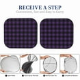 thumbnail image 5 of Goofa Purple Black Plaid Pattern 2 Piece Car Windshield Sun Shade Foldable | Front Windshield Shade for Sun, Heat and UV Rays | Sunshade for Car Front Window-Small, 5 of 7