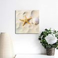 thumbnail image 4 of Chilfamy Starfish Shells Beach Wall Art Canvas Print Ready To Hang 16x16in, 4 of 6