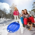 thumbnail image 4 of Plastic Snow Sleds with 2 Handles 4 Color Choose Blue Green Rose-Red Red Suitable For Sand Skiing Grass Skiing, 4 of 9