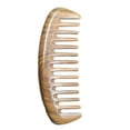 thumbnail image 1 of Peine de dientes anchos, peine de dientes anchos de sándalo extra grande, peine de sándalo desenredante para cabello rizado y seco, antiestático, 1 of 5
