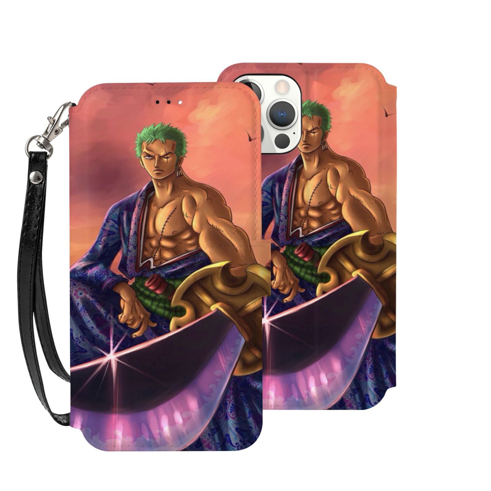 Iphone 12 Case Wallet Case Leather Shockproof Flip Cover One Piece Zoro Walmart Com