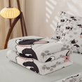 thumbnail image 5 of Manfei Cartoon French Bulldog Zipper Full Size Comforter Sets with Fitted Sheet and 2 Pillowcases, Cute Dog Paw Zipper Bedding Set, Light Gray, Gray Reversible, 4 Pieces, 5 of 7
