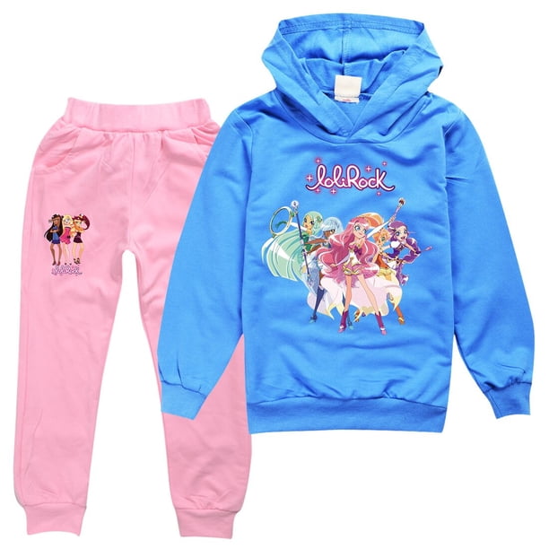 LoliRock Boutique-Vêtements en coton pour enfants, Everhtes Girls, 10 a 12 ans, Teenage 3t Clothes, Autumn Hooded T Shirt, Pants Imbibed Child Set zhangmenya LED