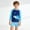 Sky Blue, variant on Boys Two Piece Rash Guard Swimsuits Set with Swim Trunk Kids Long Sleeve Bathing Suit Swimwear Set Green Size 6-7 Years