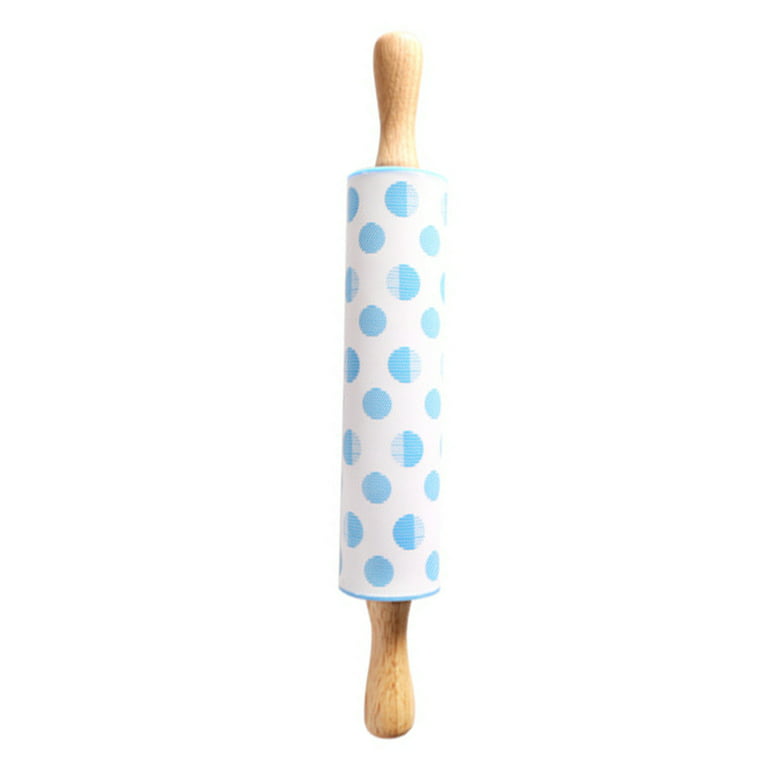 Bigstone Non-stick Rolling Pin Strong Construction Silicone Heat Resistance Fondant  Roller Household Supplies 