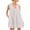White, variant on Women U Neck Ruched Mini Dress Sleeveless Short Summer Party Dress with Side Pockets,Brown,M