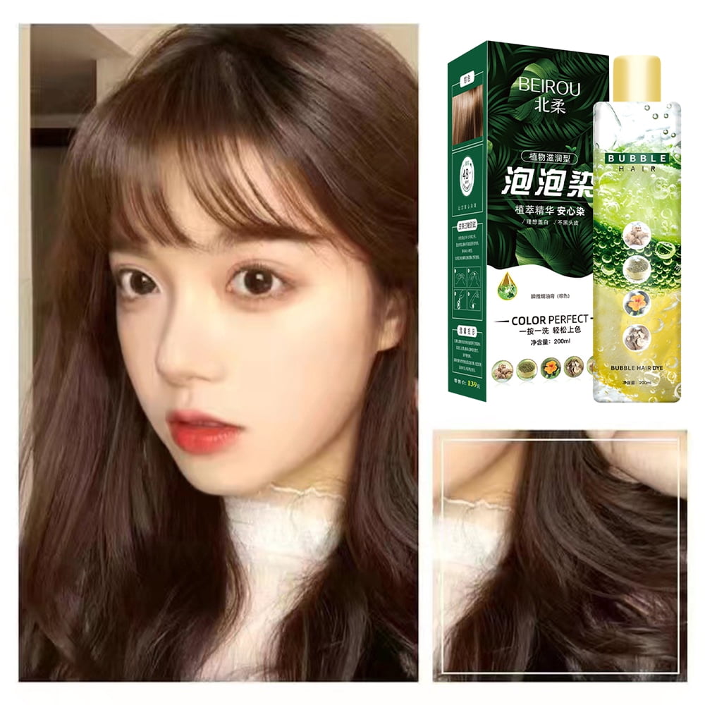 Ligghig Botanical Bubble Hair Color Shampoo Lazy Hair Color Cream