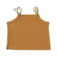 thumbnail image 2 of Girl‘s Vest  Children‘s Solid Color Ribbed Sling Tops Tight Sleeveless Shirt Camisole for Kids, 2 of 5