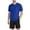 Blue 2, variant on TKKCS Mens 2 Piece Short Sets- Summer Lightweight Workout Crew Neck T-Shirt and Elastic Waist Shorts Breathable Beach Vacation Outfits Sky Blue Size XL